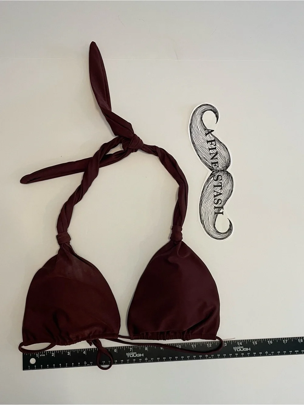 Monday Swimwear Palma Bikini Top Women's Small/Medium Espresso Brown Triangle
